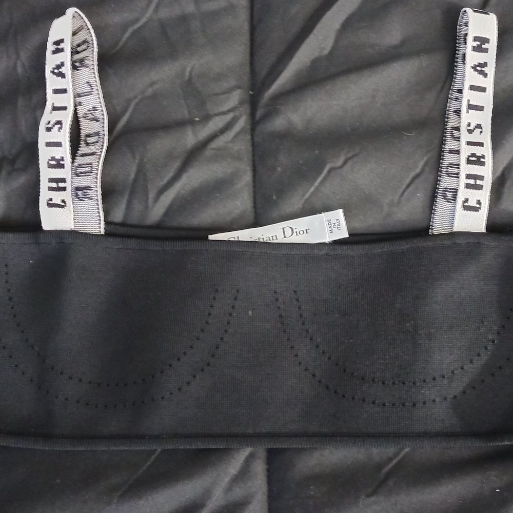 Dior Monochrome Logo Strap Crop Top. **Copy**